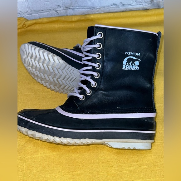 SOREL 1964 Premium Wool Boots Women’s Size 9 Black & Purple - Picture 2 of 11